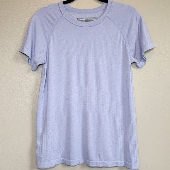Zella Short Sleeve Fitted T-Shirt Light Purple Women’s Large - Picture 1 of 6